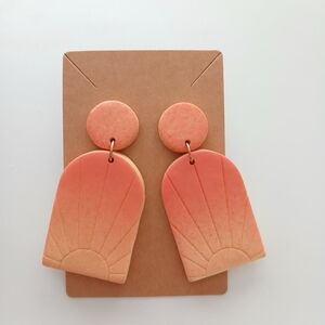 Fashion Jewelry Coral Ombre Earrings